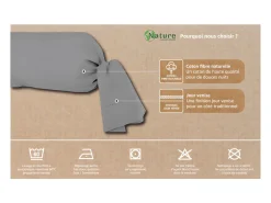 Soleil d'ocre Funda de almohada de algodón 45x185 cm PERCALE Blanco Sale