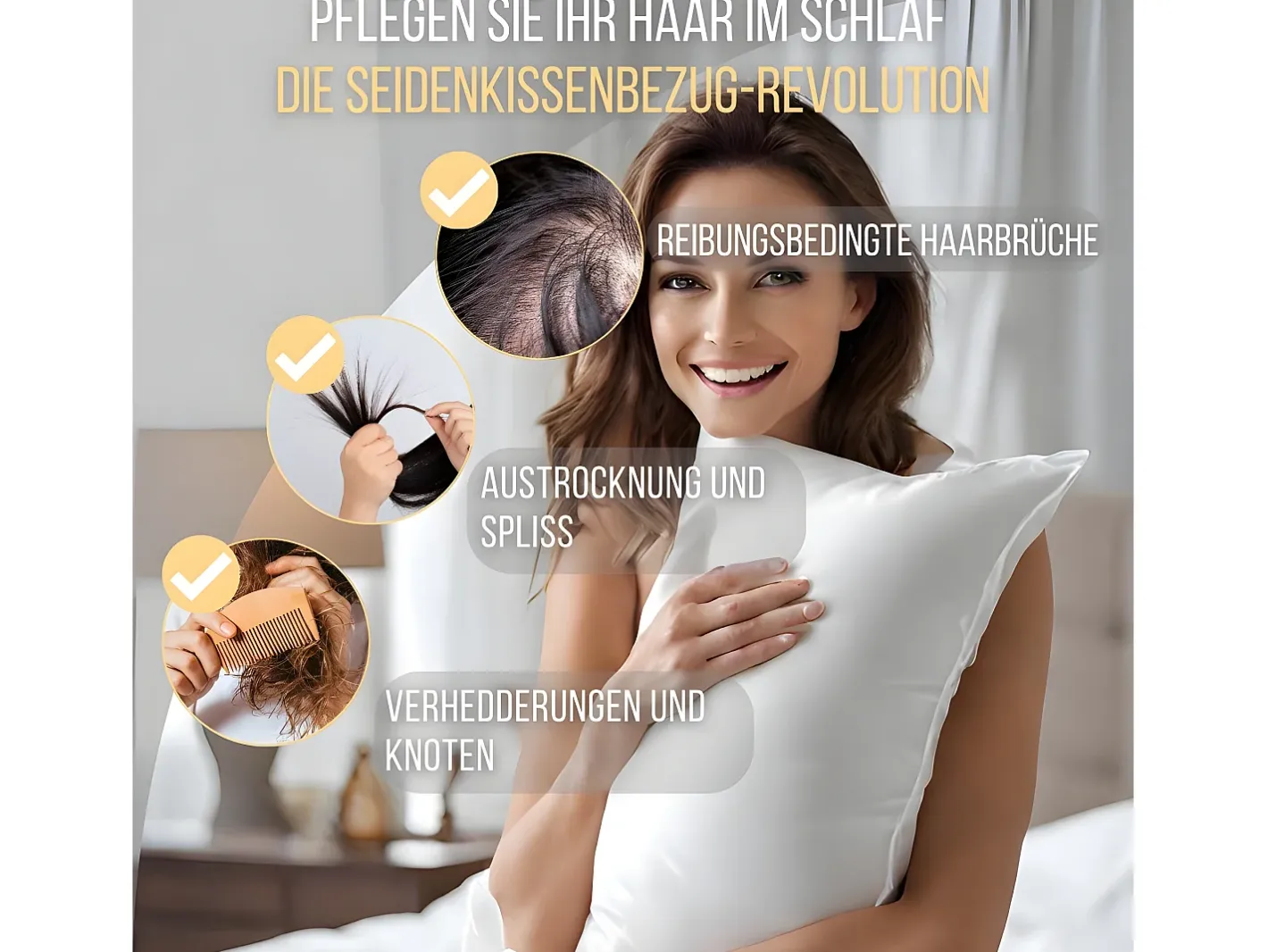 Inphysio Ropa De Cama-Funda de Almohada en Pura Seda de Morera 65x65 Blanco
