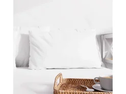 Soleil d'ocre Funda de almohada lisa 63x63 cm ZZZ Blanco Outlet