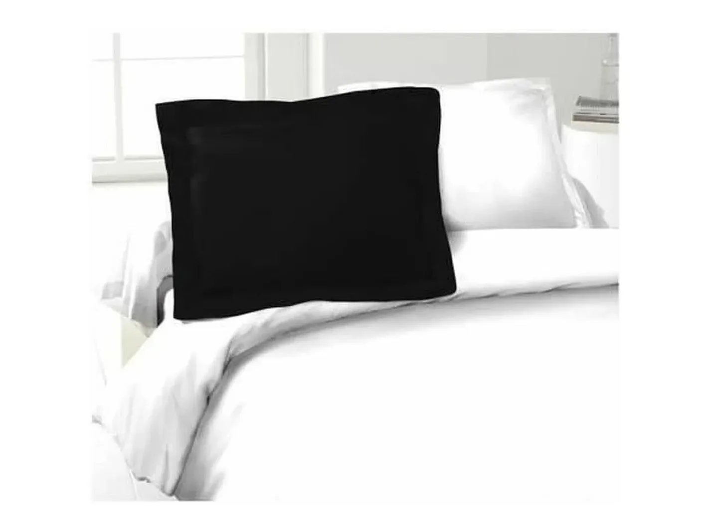 Funda de almohada Lovely Home 100 % algodón 50 x 70 cm Negro
