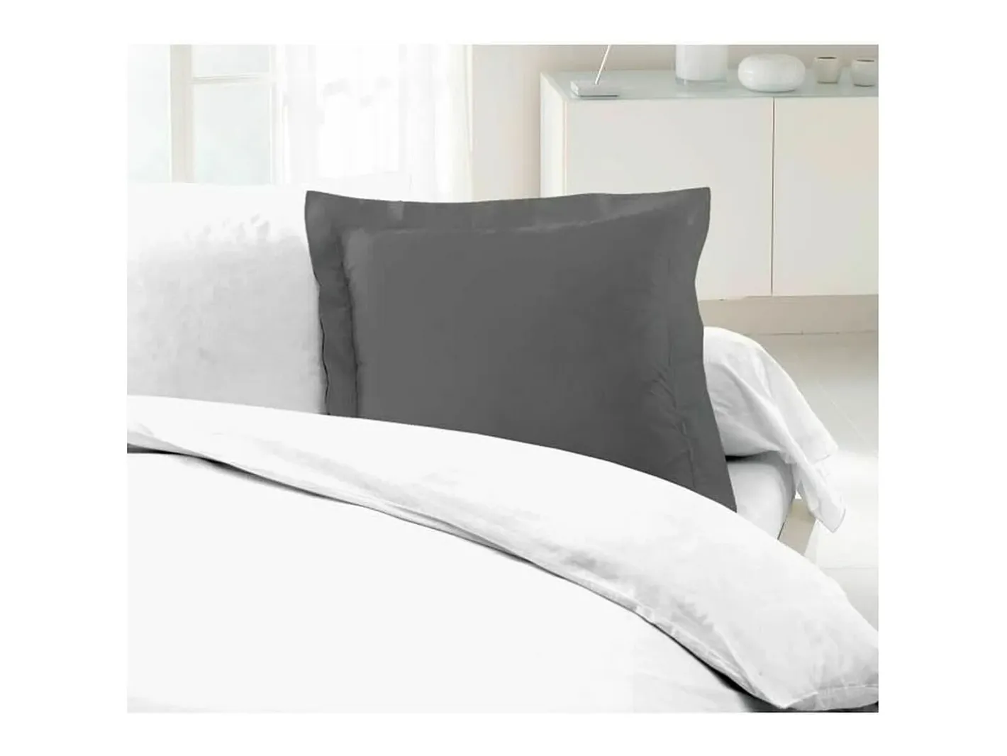 Funda de almohada Lovely Home Gris Gris oscuro 63 x 63 cm Gris antracita