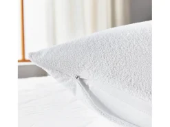Sale PIKOLIN Funda de Almohada 75x40cm| HOME| Rizo| Aloe Vera| Impermeable Blanco