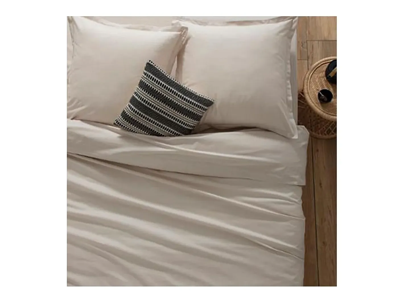 Atmosphera Funda de cojín algodón de 50X70cm Beige
