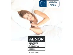 Cambia tus muebles Ropa De Cama-Funda de colchón elástica de 135x190x25 cm con cremallera reforzada en color azul Alba