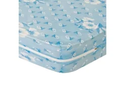Best Cambia tus muebles Funda de colchón elástica de 150x190x25 cm con cremallera reforzada en color azul Alba