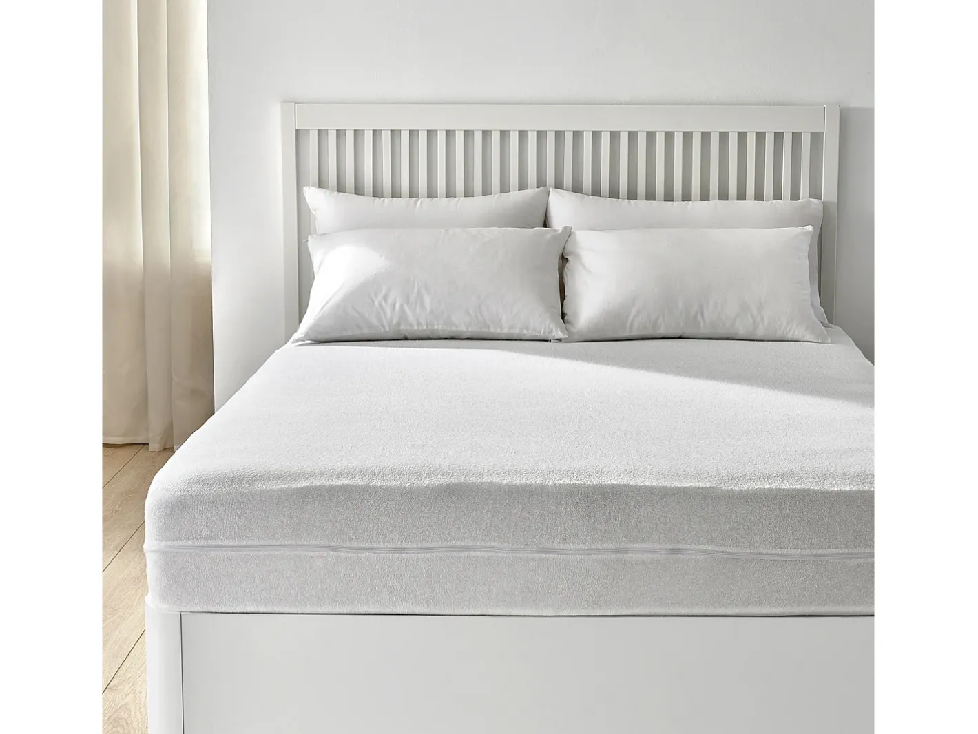 Pikolin Home Ropa De Cama-Funda de colchón 150x196 Rizo Dermoprotectora