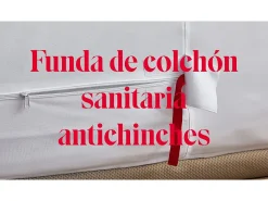 PIKOLIN Funda de colchón 80x190cm| HOME|Antichinches|Cierre hermético Blanco Best