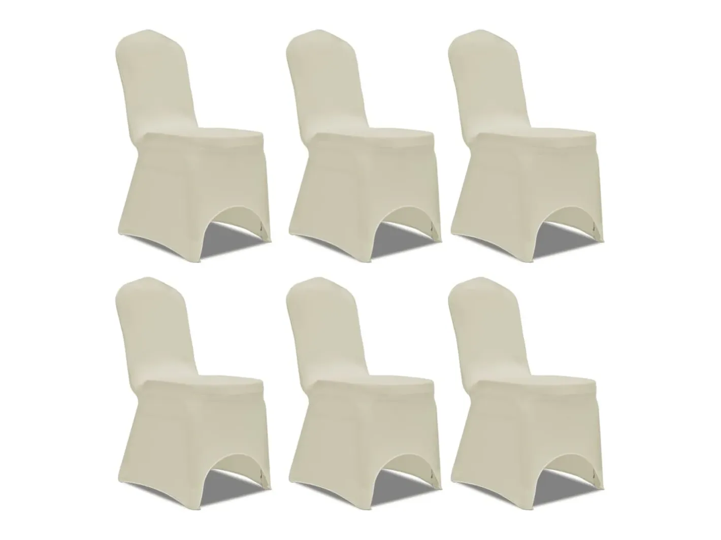 Ropa De Casa-Funda de silla elástica 12 unidades ES418851 Crema
