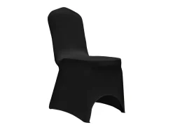 Funda de silla elástica 12 unidades negra ES967522 Negro Online