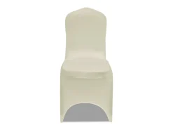Funda de silla elástica 18 unidades color ES445235 Crema Hot