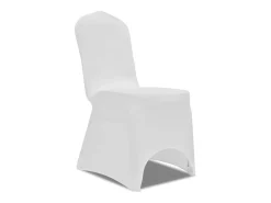 Ropa De Casa-Funda de silla elástica 4 unidades blanca ES794420 Blanco