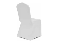 Ropa De Casa-Funda de silla elástica 4 unidades blanca ES794420 Blanco