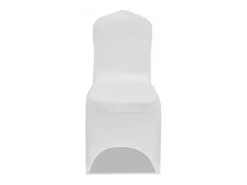 Ropa De Casa-Funda de silla elástica 4 unidades blanca ES794420 Blanco