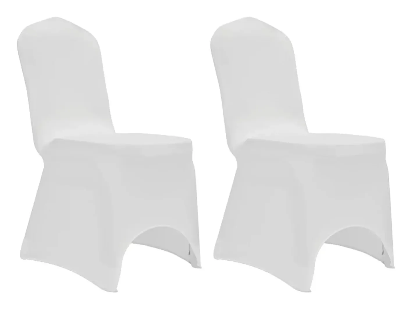 Funda de silla elástica 12 unidades blanca ES887038 Blanco