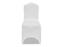 Funda de silla elástica 12 unidades blanca ES887038 Blanco