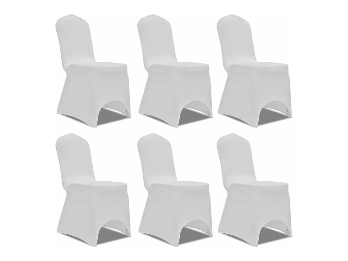 Funda de silla elástica 12 unidades blanca ES887038 Blanco