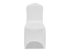 Ropa De Casa-Funda de silla elástica color crema 18 unidades ES195413 Blanco