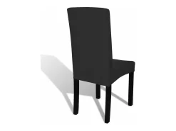 Sale Funda de silla elástica recta 4 unidades negra ES630935 Negro