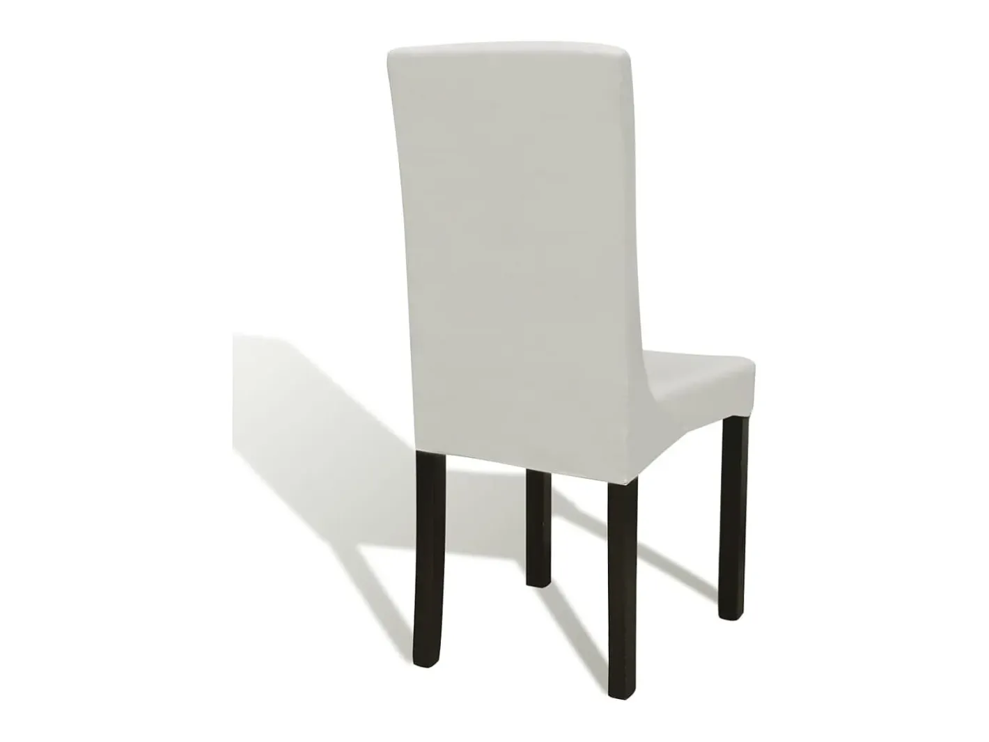 Funda de silla elástica recta 4 unidades ES460608 Crema