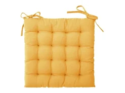 Atmosphera Funda de silla estampada y acolchada con nudos 38 x 38 cm Amarillo Sale