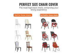 Discount Funda de Silla SucceBuy 12 uds., , de Sillas Plegables Blancas para Matrimonio, Vacaciones, Banquete Blanco