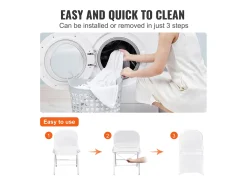Ropa De Casa-Funda de Silla SucceBuy 30 Piezas, , para la Decoración de Matrimonios y Fiestas Blanco