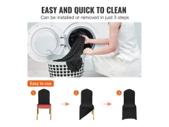 Ropa De Casa-Funda de Silla SucceBuy 30 Piezas, , Fundas de Protección Universal para Cena de Matrimonio Negro