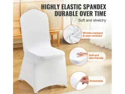 Best Funda de Silla SucceBuy 30 uds., , de Sillas Plegables para Momentos Especiales Blanco