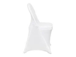 Ropa De Casa-Funda de Silla SucceBuy 12 Piezas, , Fundas de Sillas Plegables en Elastano Extensible para Matrimonio y Fiesta Blanco
