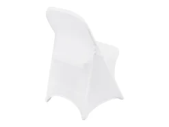 Ropa De Casa-Funda de Silla SucceBuy 12 Piezas, , Fundas de Sillas Plegables en Elastano Extensible para Matrimonio y Fiesta Blanco