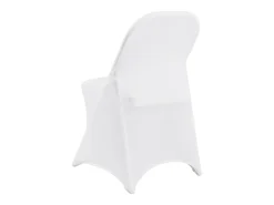 Ropa De Casa-Funda de Silla SucceBuy 12 Piezas, , Fundas de Sillas Plegables en Elastano Extensible para Matrimonio y Fiesta Blanco