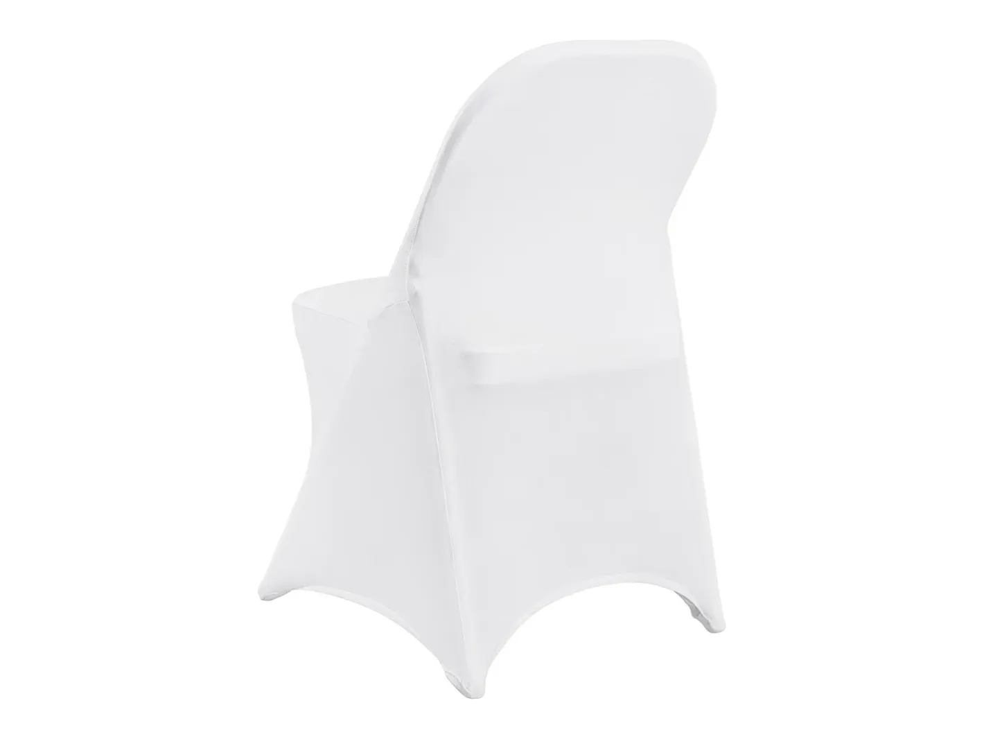 Ropa De Casa-Funda de Silla SucceBuy 12 Piezas, , Fundas de Sillas Plegables en Elastano Extensible para Matrimonio y Fiesta Blanco