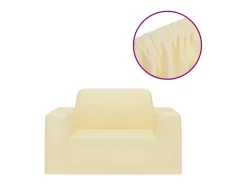 Ropa De Casa-Funda elástica para sillón poliéster jersey ES568588 Crema
