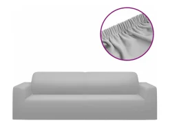 Ropa De Casa-Funda elástica para sillón de 3 plazas poliéster jersey ES552846 Gris