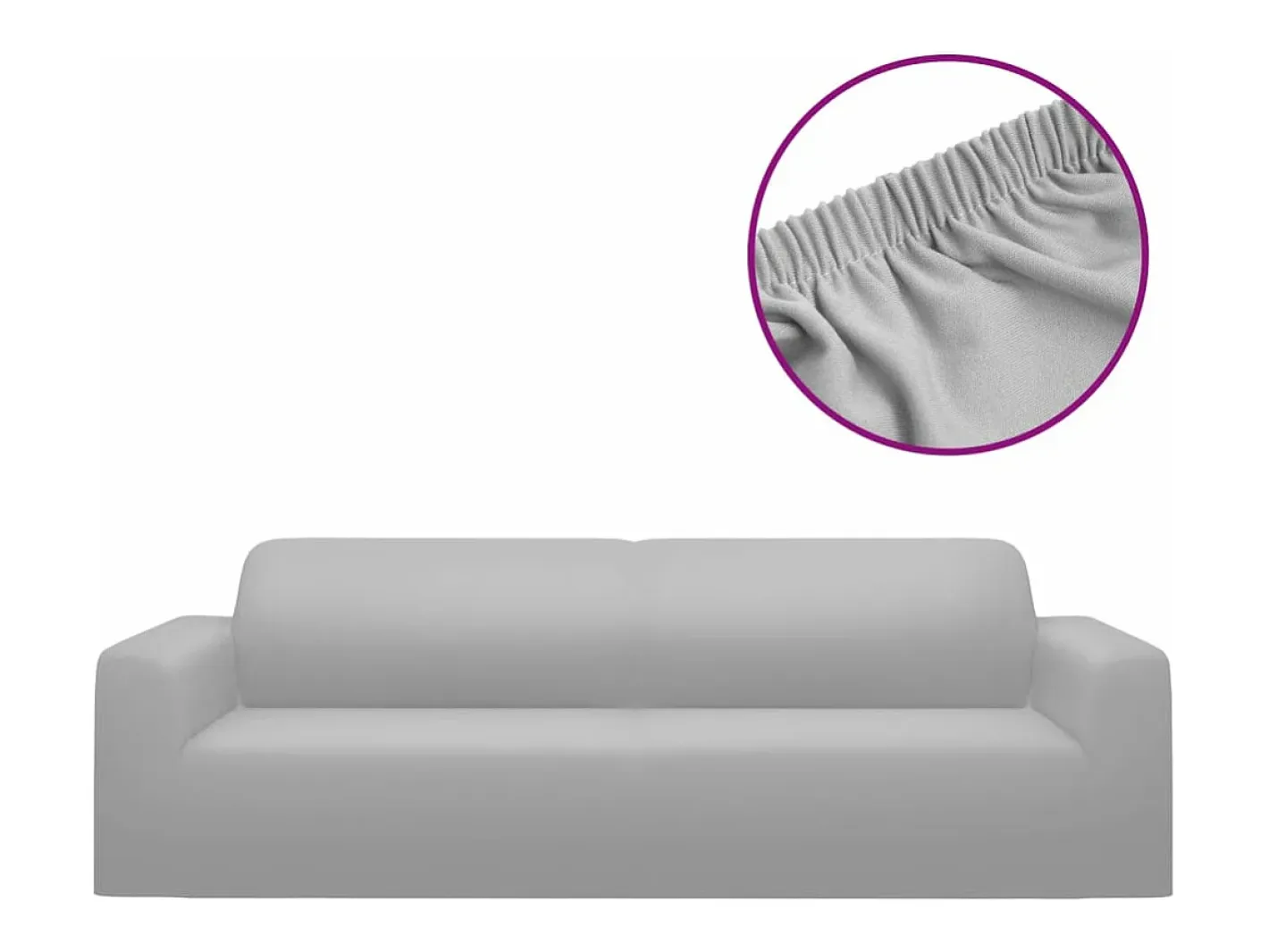 Ropa De Casa-Funda elástica para sillón de 3 plazas poliéster jersey ES552846 Gris