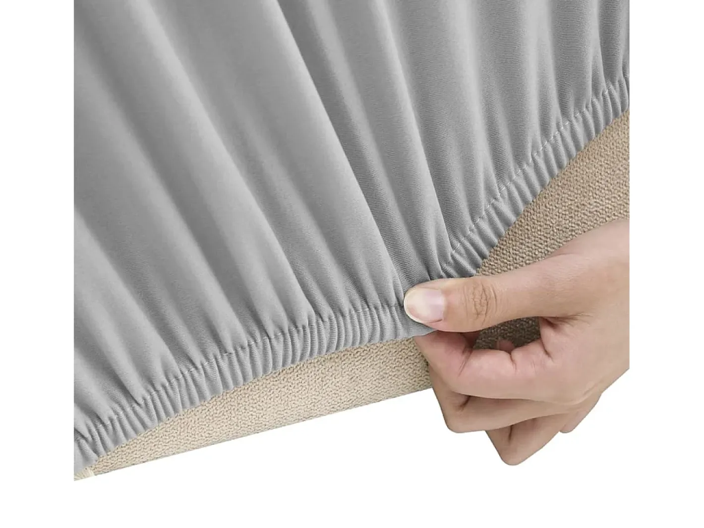 Ropa De Casa-Funda elástica para sillón de 3 plazas poliéster jersey ES552846 Gris