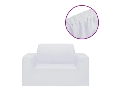 Sale Funda elástica para sillón poliéster jersey blanca ES902291 Blanco