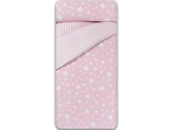 Cotton Artean Ropa De Cama-Funda Nordica Infantil/Juvenil Reversible GIVETTE Pink Cama de 105 Rosa