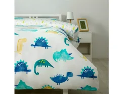 Outlet Cotton Artean Funda Nordica Reversible Infantil Rex Cierre con Botones Cama de 90 Azul