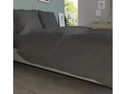 Discount DODO Funda nórdica - 140 x 200 cm - Algodón - Antibacteriana Gris antracita