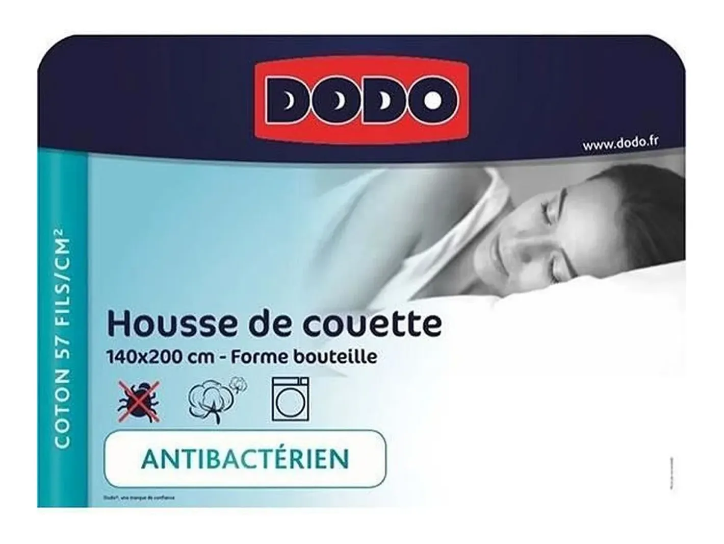 Discount DODO Funda nórdica - 140 x 200 cm - Algodón - Antibacteriana Gris antracita