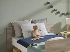 Sauthon Ropa De Cama-Funda nórdica 100x135cm y funda de almohada marinière Blanco