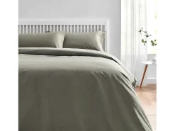 PIKOLIN Ropa De Cama-Funda Nórdica y Almohada 90x190cm| HOME| Algodón| Gris