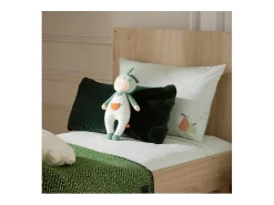 Sauthon Funda nórdica y funda de almohada de algodón Verde almendra