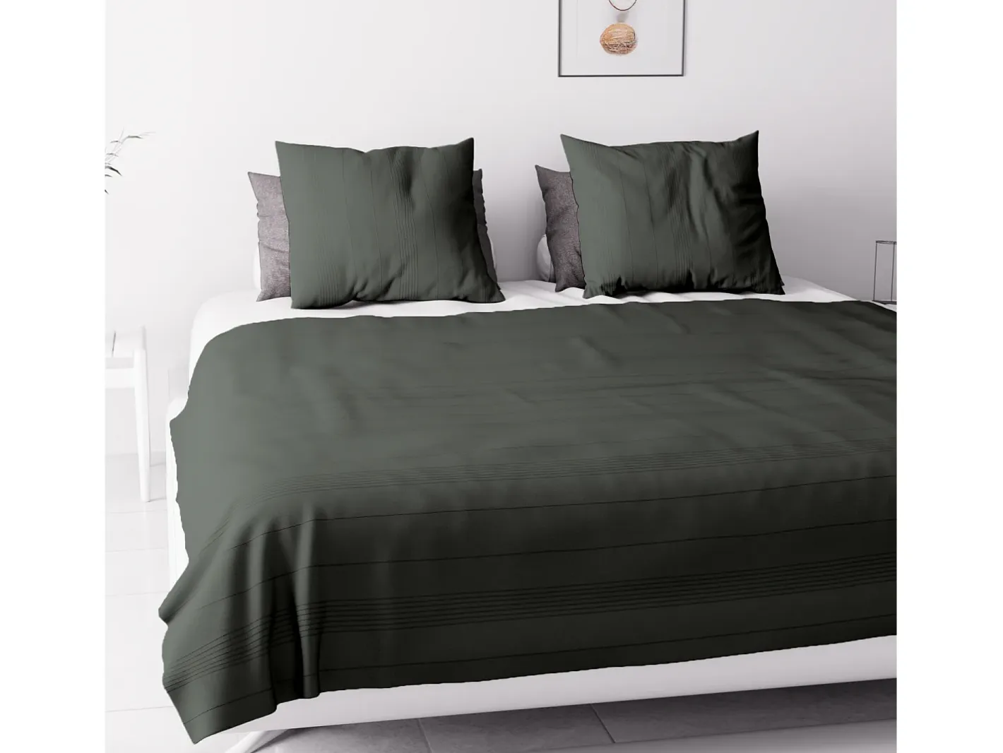 Soleil d'ocre Funda para cama o sofá 220x240 cm ADELE caqui, por Verde