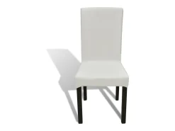 Sale Funda para silla elástica recta 6 unidades ES457694 Crema