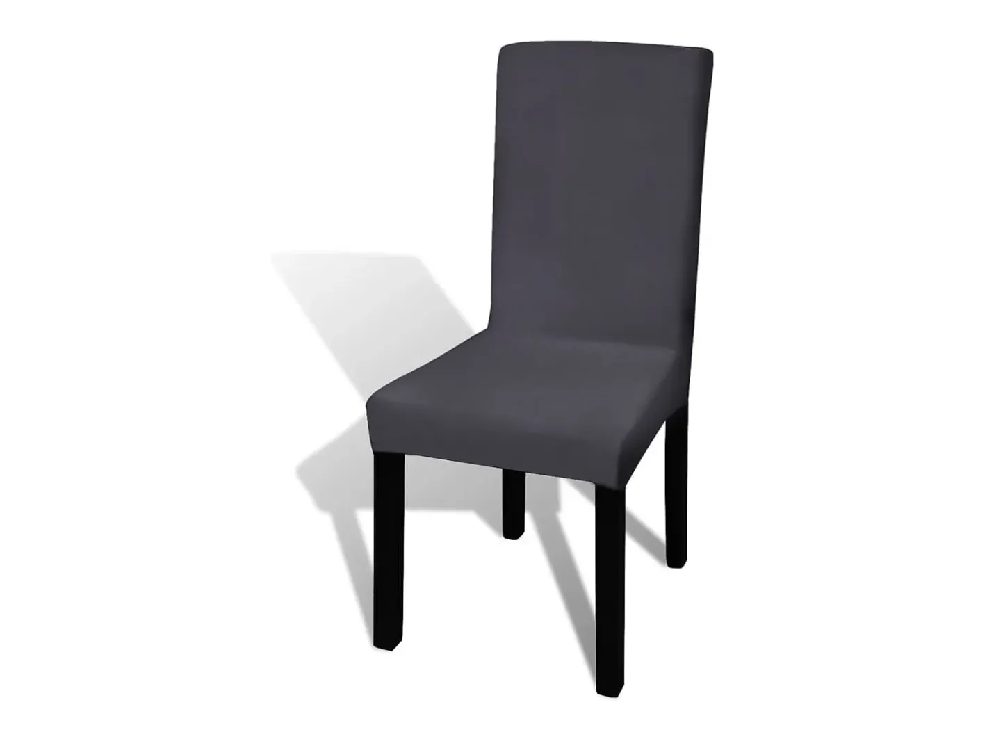 Funda para silla elástica recta 6 unidades ES831024 Gris antracita Hot
