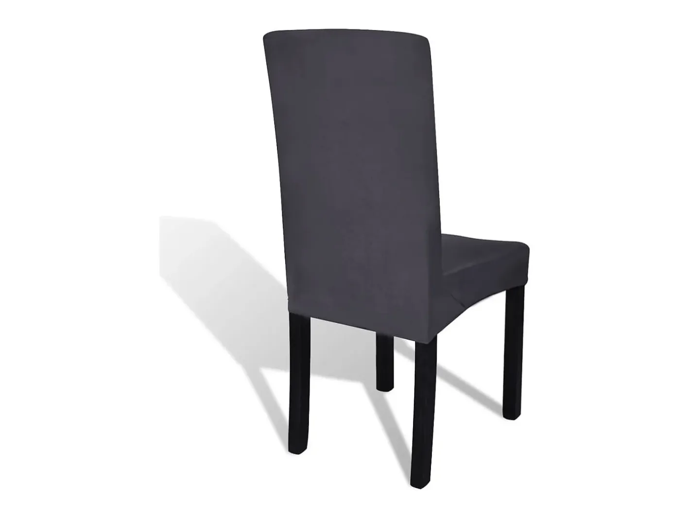 Funda para silla elástica recta 6 unidades ES831024 Gris antracita Hot