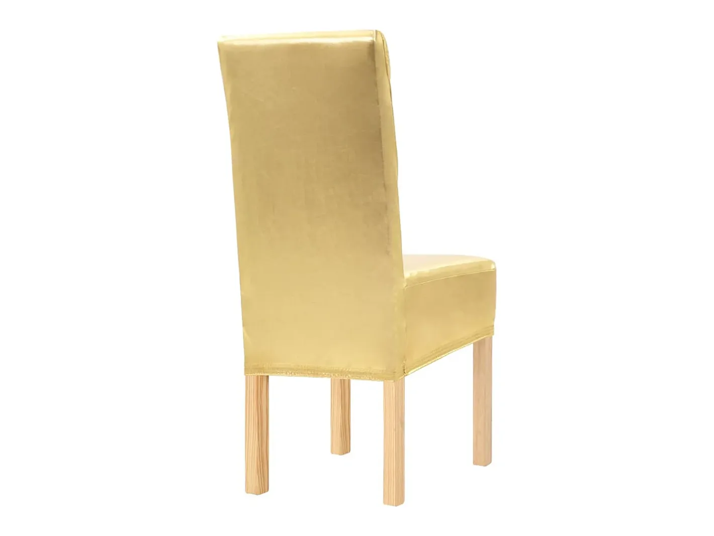 Clearance Fundas de silla elásticas 6 unidades rectas doradas ES816830 Dorado