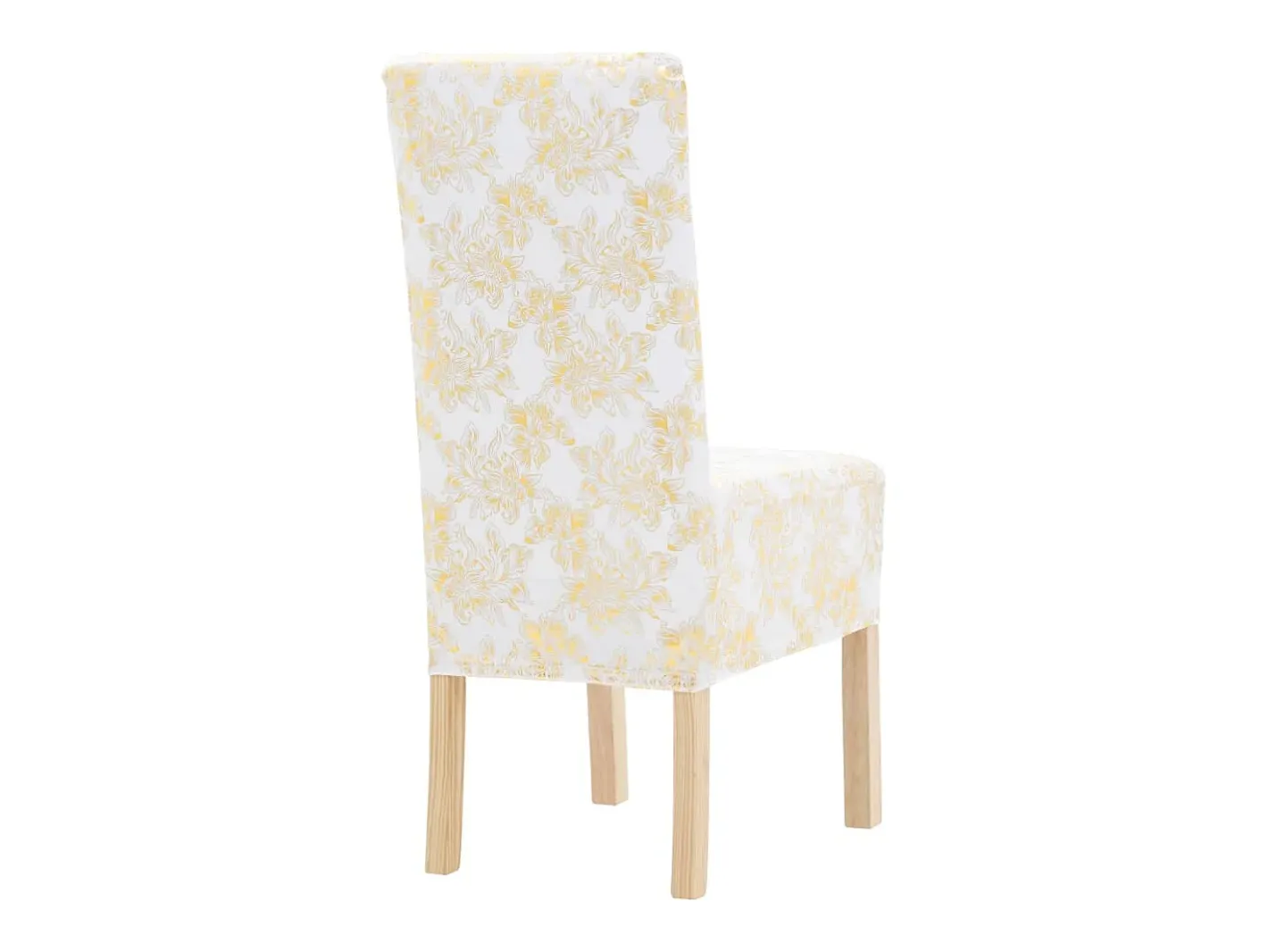 Ropa De Casa-Fundas de silla elásticas 6 unidades rectas blanco y ES690743 Dorado